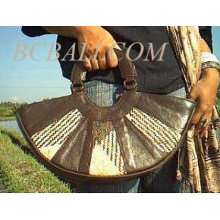 Leather Rattan Handbags