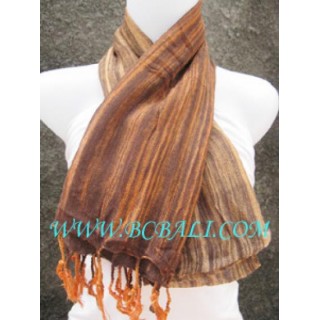 balinese scarves handmade brown color long