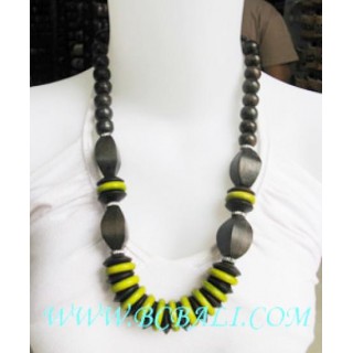 Seeds Wood Bead Necklace Color