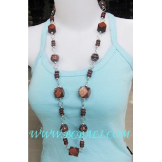 Wooden Necklace Hand Work