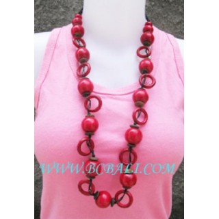 Coloring Wood  Necklace Fashion