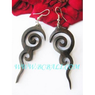 Bali Organic Woods Earring Carving