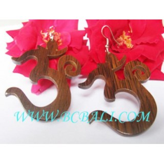 Tribal Wood Earrings Design