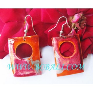 Painted Coco Woods Earring