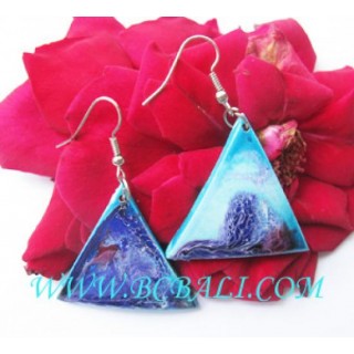 Triangle Coco Woods Earring