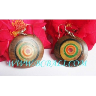 Sono Wooden Earrings Painting