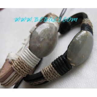 Original Stone Leather Bracelets