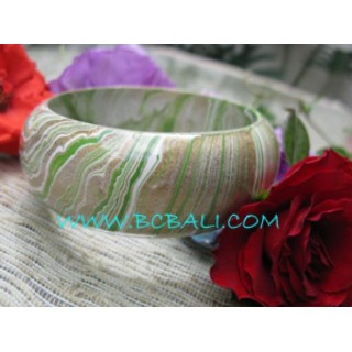 Abstract Color Wooden Bangles