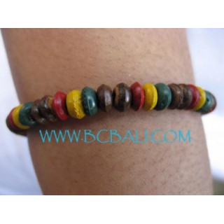 Bead Wood Bracelets Rasta