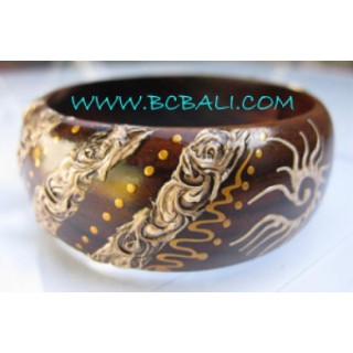 Ladies Bangles Wooden Painted