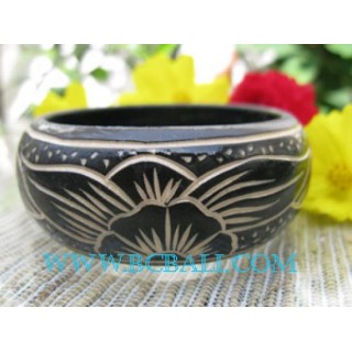 Medium Wooden Bangles Carved