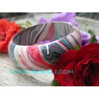 Mix Color Wooden Painting Bangle