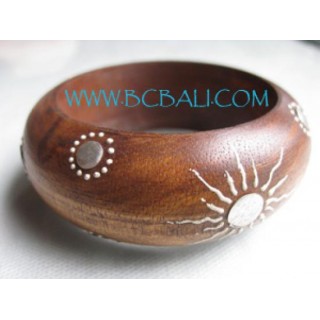 Natural Prada Wooden Bangle