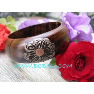 Natural Sono Wooden Painting Bangle