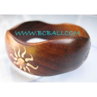 Natural Wooden Painted Bangles