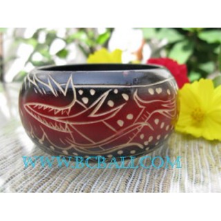 Sono Wooden Bangle Carved