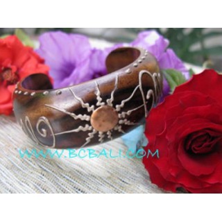 Sun Shine Painted Bangle Wood