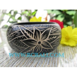 Wood Bangles Carving Fashion