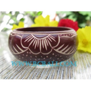 Wood Carved Bangles Fashion