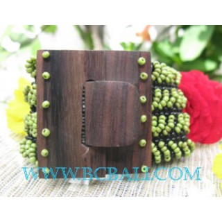 Bead Bracelet Buckle Wood