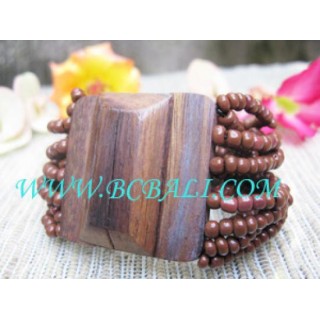 Bead Wooden Buckle Bracelet