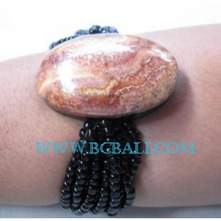 Beaded Stone Bracelets Natural