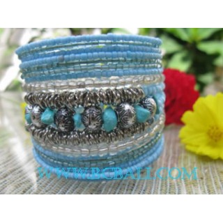 Large Bead Bracelet Turquoise