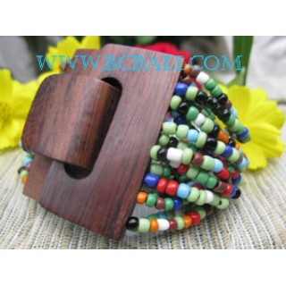 Mix Color Bead Buckle Bracelet