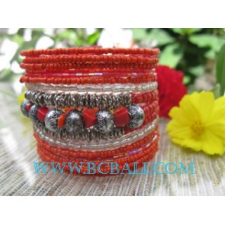 Orange Bead Bracelet Fashion