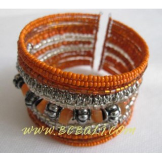 Orange Beads Bracelets