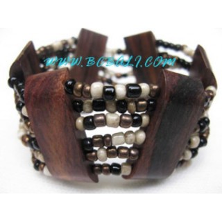 Woman Beads Wooden Bracelets