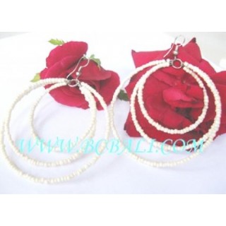 Women's Beaded Earrings Triple Circle