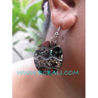 Earring Elegant Sand Resin Steel