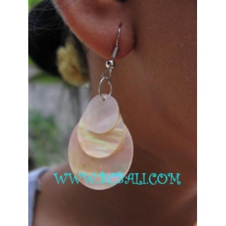 Earring Seashell  Triple Strip Mop