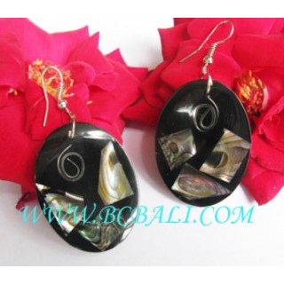 Earring Shell Resin Handmade