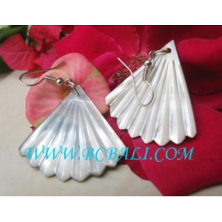 Earrings Shell Carvings