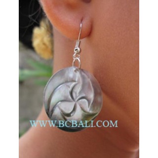 Floral Carved Shells Earring