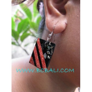 Great Red Coral Earring Resin Fashion