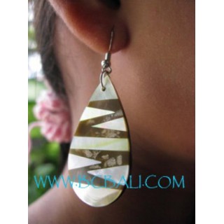 Mother Pearl Earrings Resin