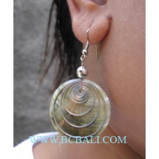 Natural Shells Mother Pearls Steel Earrings