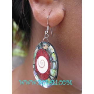 Pawa Coral Shells Nautilus Earrings