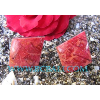 Vintage Red Coral Earrings