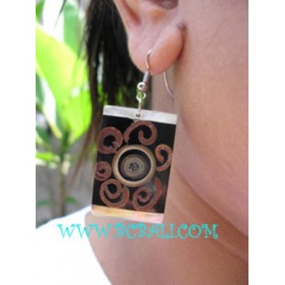 Wooden Sinamon Jewelry Earrings