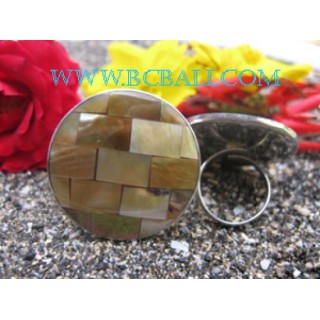 Bali Steel Finger Rings Shell