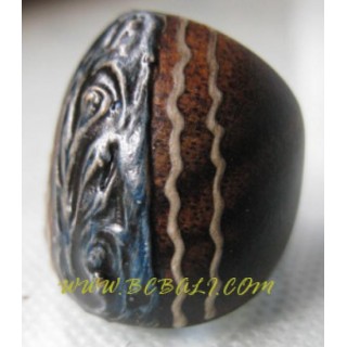 Bali Wood Painted Rings