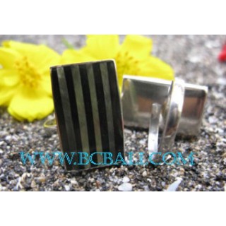 Resin Square Stainless Shell Rings