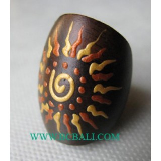 Woods Hand Painting Finger Rings