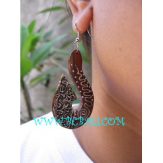 Animal Wooden Painted Earring