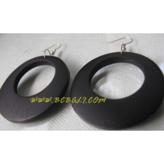 Black Earring Wooden