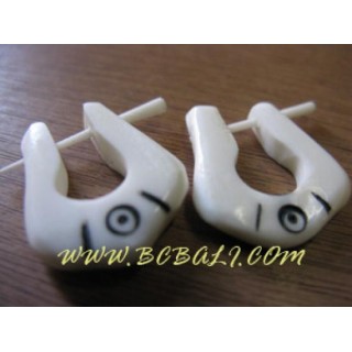 Bone Carved Earring